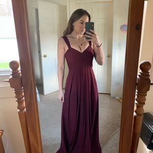 Azazie Chiffon Maroon prom or bridesmaids dress